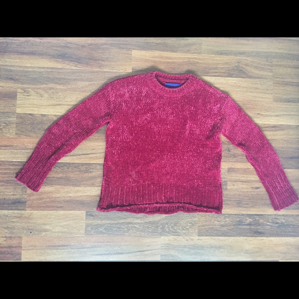 Plush Red Sweater